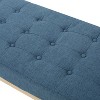 PAGED Ottoman Bench Upholstered Foot Stool Wooden Entryway Bench with Button-Tufted Top for Living Room, Entryway - 2 of 4