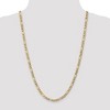 Black Bow Jewelry Men's 5.75mm, 14k Yellow Gold, Hollow Figaro Chain Necklace - 2 of 4
