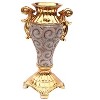 NicBex Ceramic Vase Home Decor with Chrome Crystal, Handles, Curved Leaf Pattern for Centerpieces for Dining Room, Living Room, Office - 2 of 4