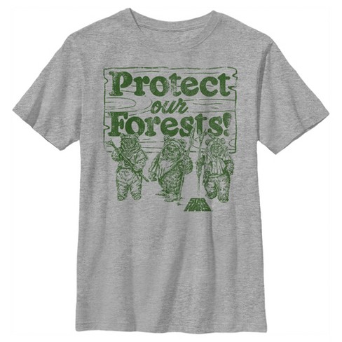 Boy\'s Star Wars Ewok Protect : Forests Target Our T-shirt