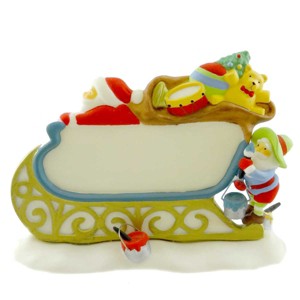 Enesco 3.5 Inch Santa's Sleigh Sign Christmas Figurine , Np Village Christmas (1PC) - 1 of 4