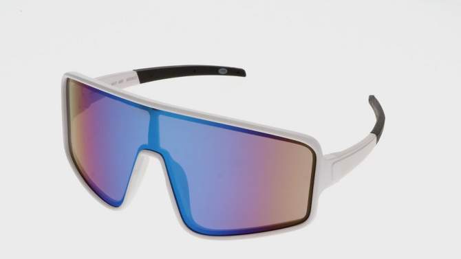Women's Rubberized Plastic Shield Sunglasses - All In Motion™, 2 of 8, play video