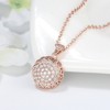 Round Pave Pendant Chain Necklace for Women Sterling Silver Ginger Lyne Collection - 2 of 4
