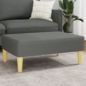 vidaXL Footstool Dark Gray 23.6 in.x19.7 in.x16.1 in. Microfiber Fabric - 1 of 4
