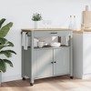 vidaXL Kitchen Trolley MONZA 33.1 in.x15.7 in.x35.4 in. Solid Wood Pine - 3 of 4