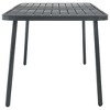 vidaXL Patio Table Dark Gray 70.9"x32.7"x28.3" Steel - 3 of 4