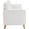 84-Inch Comfy Loveseat Sofa Couch, 3 Seater Sofa with Deep Seat, Wood Legs, Mid Century Modern Sofa Couch with Thick Cushion Bolster Pillows - 4 of 4