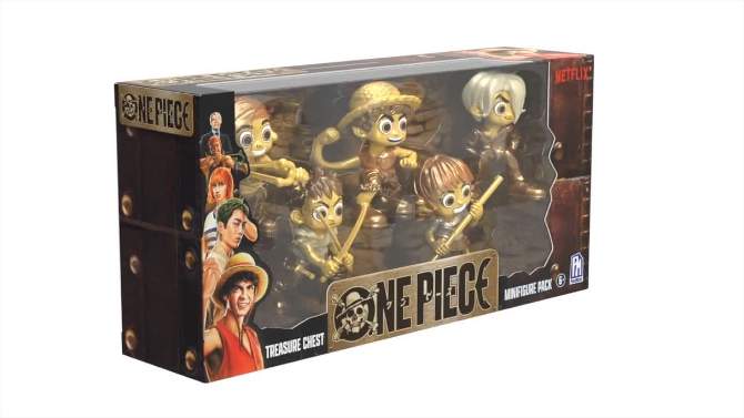 One Piece Collectible Treasure Chest Gold Mini Figure Set - 5pk, 2 of 16, play video