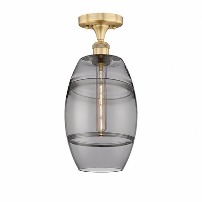 Vaz - 1 Light Semi-Flush Mount In Industrial Style-10 Inches Tall and 8 Inches Wide