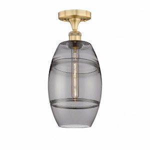 Vaz - 1 Light Semi-Flush Mount In Industrial Style-10 Inches Tall and 8 Inches Wide - 1 of 1