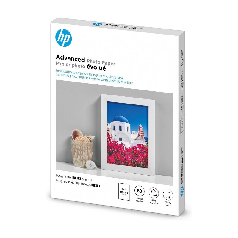 HP 5x7 60ct Advanced Photo Glossy Printer Paper - White (Q8690A), 2 of 4