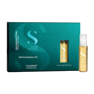 Alfaparf Milano Semi Di Lino Reconstruction SOS Emergency Oil - Hair Oil for Dry and Damaged Hair - 6 x 0.44 oz - 1 of 4