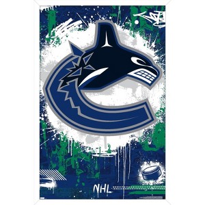 Trends International NHL Vancouver Canucks - Maximalist Logo 23 Framed Wall Poster Prints - 1 of 4