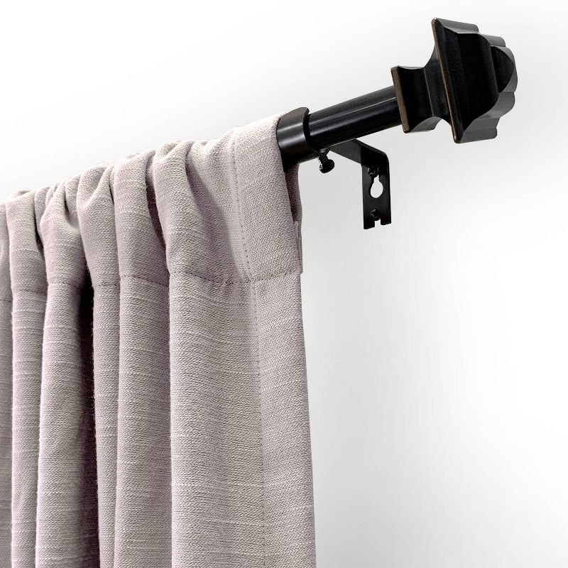 Lumi Home Furnishings Square Curtain Rod - Oil Rubbed Bronze, 3 of 7