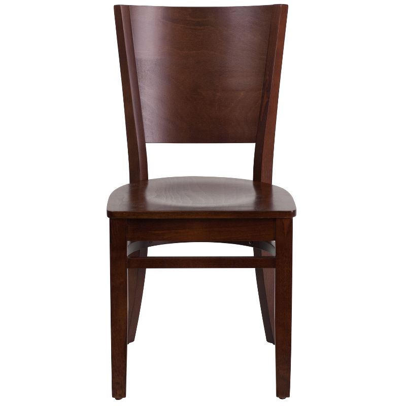 Emma and Oliver Solid Back Wooden Restaurant Dining Chair, 5 of 7