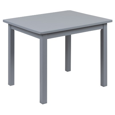Gray Solid Wood Kids Table and Chair Set for Playroom, Bedroom
