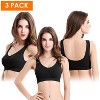 NPolar"3-Pack Seamless Wire-Free Sport Bras for Women – Light Support for Yoga, Fitness, and Sleep"Black - 4 of 4