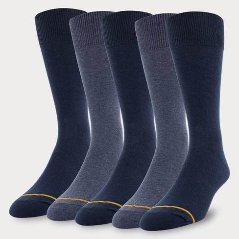 Extended Size Flat Knit Cotton Dress Socks for Men - 3 Pack