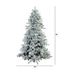 Nearly Natural 7.5-ft Pre-Lit Artificial California Flocked Spruce Christmas Tree with 1000 Color Changing LED Lights - 2 of 4