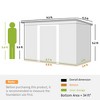 9' x 4' Metal Outdoor Storage Shed, Tool House with Double Lockable Doors for Backyard, Patio, Lawn, Garage - 3 of 4