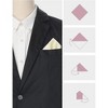 INSPIRE CHIC Men's Velvet Self-Fold Solid Color Pocket Square - 3 of 4