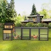 ORRD 150" Large Chicken Coop for 4-6 Chickens, Outdoor Wooden Hen House with Run, Nesting Boxes & Pull-Out Tray, Predator-Proof Black Coop - 4 of 4