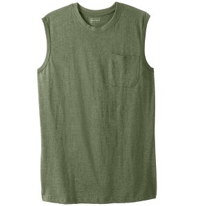 Boulder Creek by KingSize Heavyweight Pocket Muscle Tee - 1 of 4