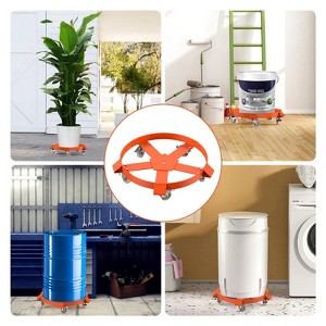 55 Gallon Heavy Duty Drum Dolly, 1250LBS Load Capacity Drum Cart, Non Tipping Hand Truck with Swivel Casters Wheel for Warehouse Drum Handling - 1 of 4