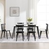 Bekrvio Windsor Dining Chair-Farmhouse Solid Wood Spindle Back Side Chair Mid-Century Modern Black Armless Kitchen Chair for Dining Room Restaurant - 4 of 4