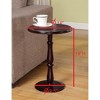 Kings Brand Furniture Londonio Wood Plant Stand Accent Side End Table, Dark Cherry - 3 of 3