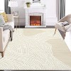 Modern Abstract Runner & Area Rug, Artistic Design, Non-Slip, Soft Low Pile for Entryway, Kitchen, Laundry - 3 of 4
