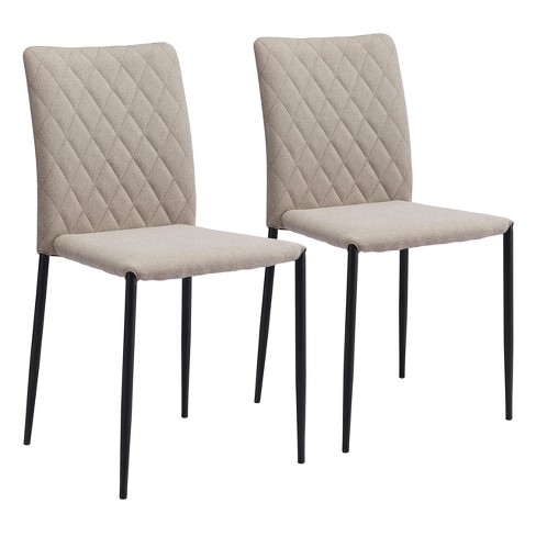 Zuo Harve Dining Chair (Set of 2) Beige - image 1 of 4