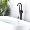 WOWOW Waterfall Single-Handle Freestanding Tub Faucet with Handshower, Floor Mounted Tub Filler Faucet - 4 of 4