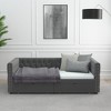 Twin Size Velvet Upholstered Daybed with Tufting, Button Accents, and Copper Nailhead Trim on Waved Arms - 2 of 4