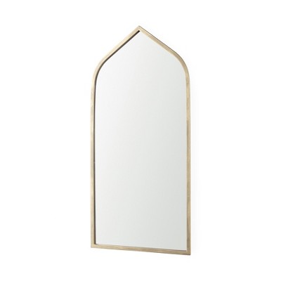HomeRoots 48" Gold Metal Arch Framed Accent Mirror
