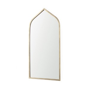 HomeRoots 48" Gold Metal Arch Framed Accent Mirror - 1 of 4