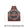 Unique Bargains Christmas Aprons Linen Red Black Green Beige 21.65"x26.77" 1Pcs - 3 of 4