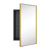 TEHOME Rectangular Metal Frmaed Medicine Cabinet with Mirror with Adjustable Shelves - 2 of 4