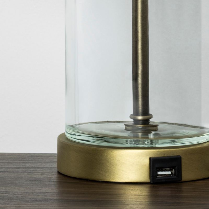 Fillable Accent with USB Table Lamp Brass - Threshold&#153;, 5 of 12