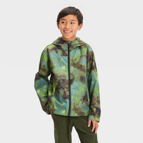 Kids' Windbreaker Jacket - All in Motion™ Olive Green L