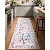 Washable Runner Rug – Floral Peacock Design, Non-Slip, Stain-Resistant Mat for Bedroom, Kitchen, Bathroom - 3 of 4