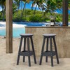 Aoodor Bar Stools Set of 2, Backless Bar Chairs with Footrest, 29.5" Tall, for Living Room, Dining Room, Kitchen - 2 of 4