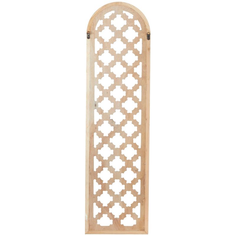 Wood Geometric Carved Trellis Wall Decor Brown - Olivia &#38; May, 5 of 6