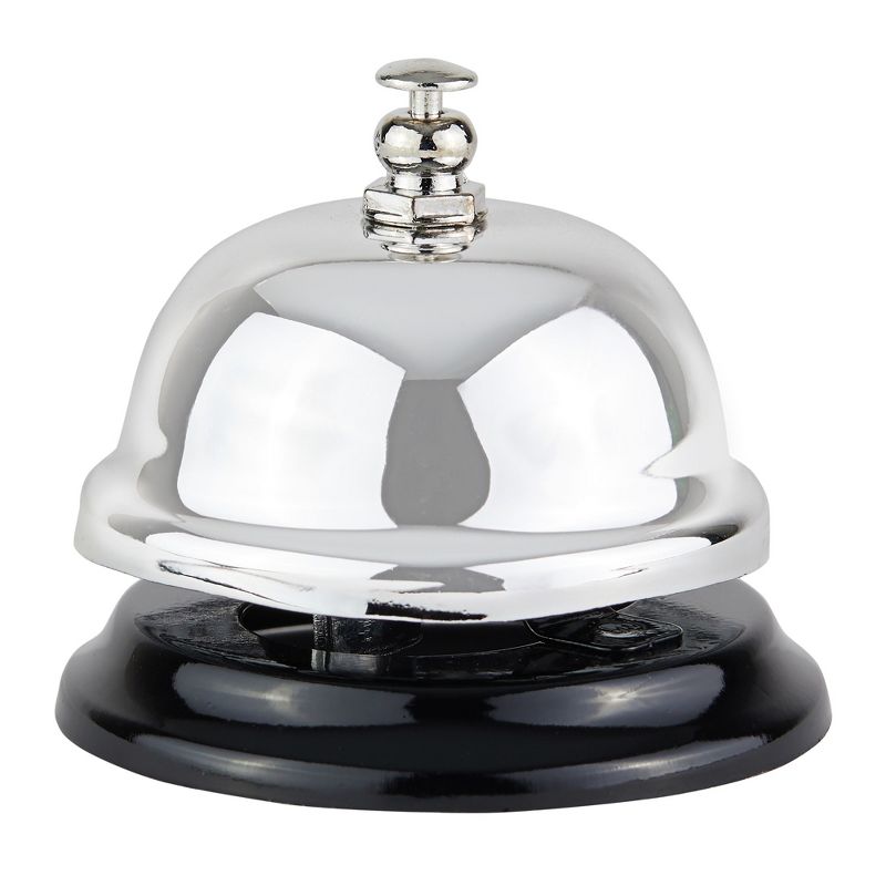 Juvale 4 Pack Mini Call Bell for Front Desk, Hotel Service, Kitchen Counter, Restaurants (Silver, 2.5x2 in), 5 of 7