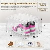 Attop 10 Pack XX Large Thicken Sturdy Hard Plastic Clear Stackable Shoe Storage Boxes for Size 12, Sneaker Shoe Rack Bins Organizer for Closet, White - 4 of 4