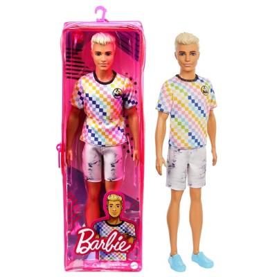 Barbie Ken Fashionista Doll - Rainbow Checkered Shirt