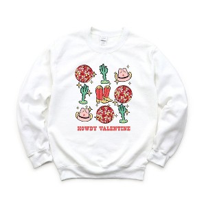 Simply Sage Market Women's Graphic Sweatshirt Cowgirl Valentine Disco Chart - 1 of 3
