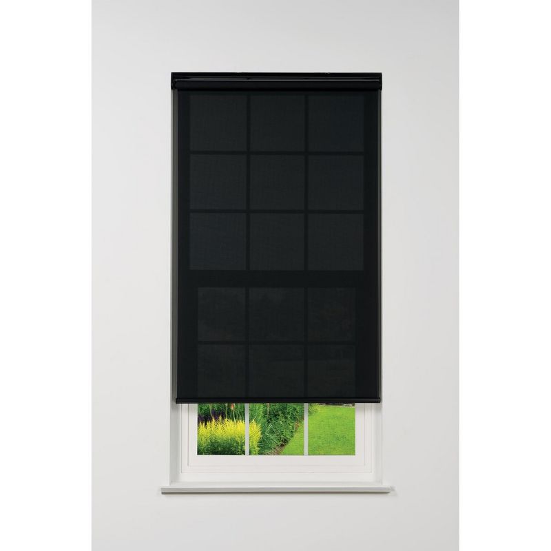 Linen Avenue Cordless 5% Solar Screen Standard Roller Shade, Black, Charcoal, and Gray (Arrives 1/4" Narrower), 1 of 9