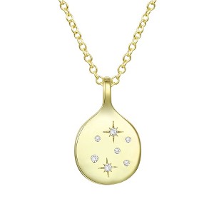 Eelgant 14k gold plated necklace with dazzling cubic zirconia pendant for a touch of sophisticated sparkle - 1 of 3
