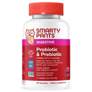 SmartyPants Adult Prebiotic & Probiotic Gummies for Digestive & Immune Support - 60ct - 1 of 4